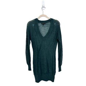 Peppe peluso knit sweater dress size M mohair semi sheer goblin‎ fairy earthy